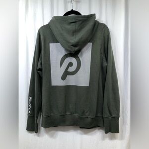 Peleton Apparel Hooded Sweatshirt Zip Up Green Womens Hoodie Size Large
